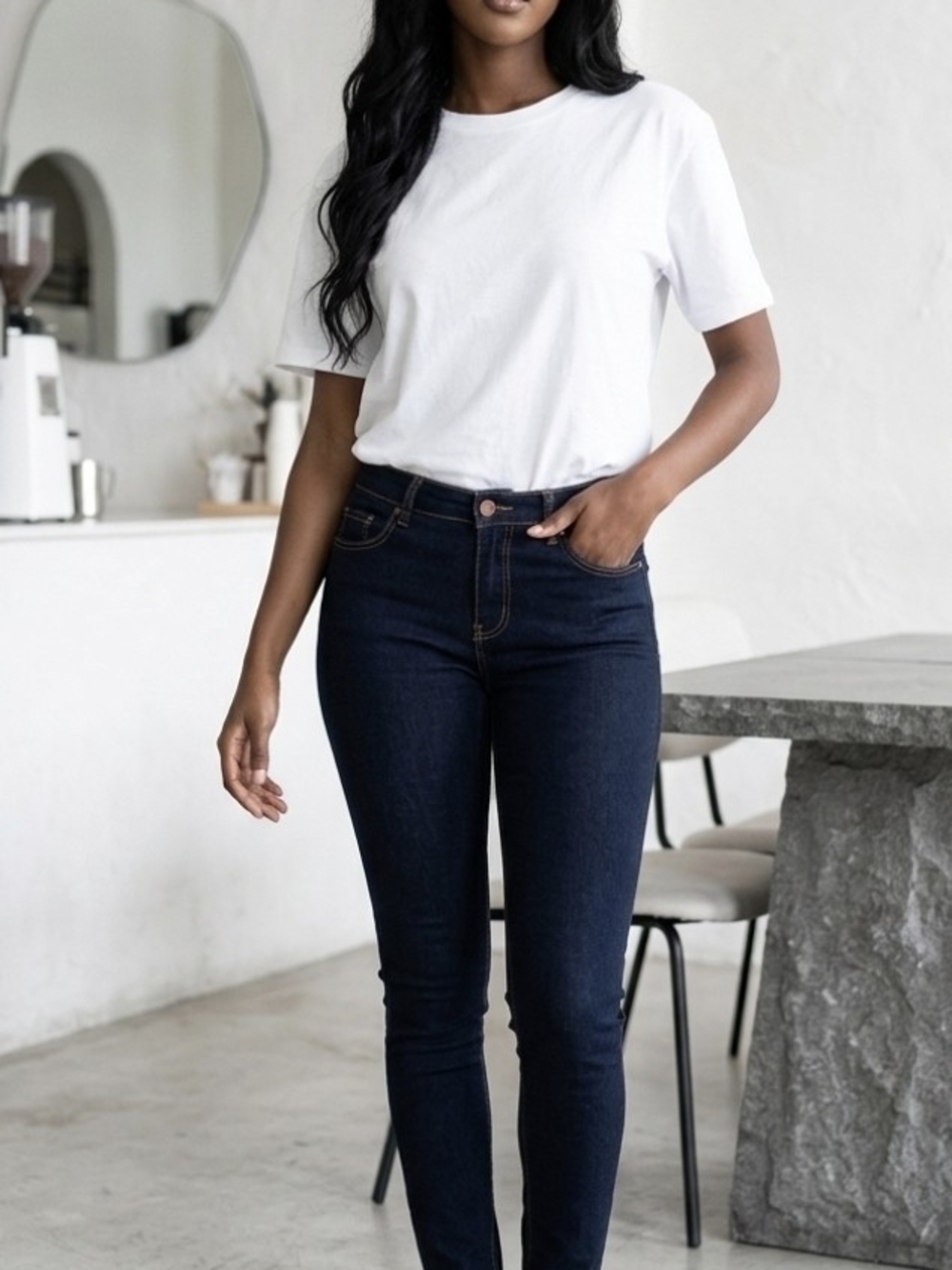 d. jeans Dark Indigo High-Rise Skinny Jeans